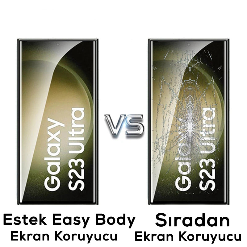 Galaxy S24 Ultra Zore Hizalama Aparatlı Estek Easy Body Ekran Koruyucu Siyah