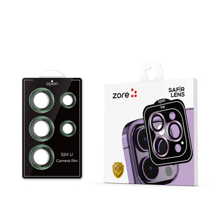 Galaxy S24 Ultra Zore Kamera Lens Koruyucu Cam Filmi Derin Mor