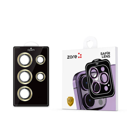 Galaxy S24 Ultra Zore Kamera Lens Koruyucu Cam Filmi Titanyum-Mor