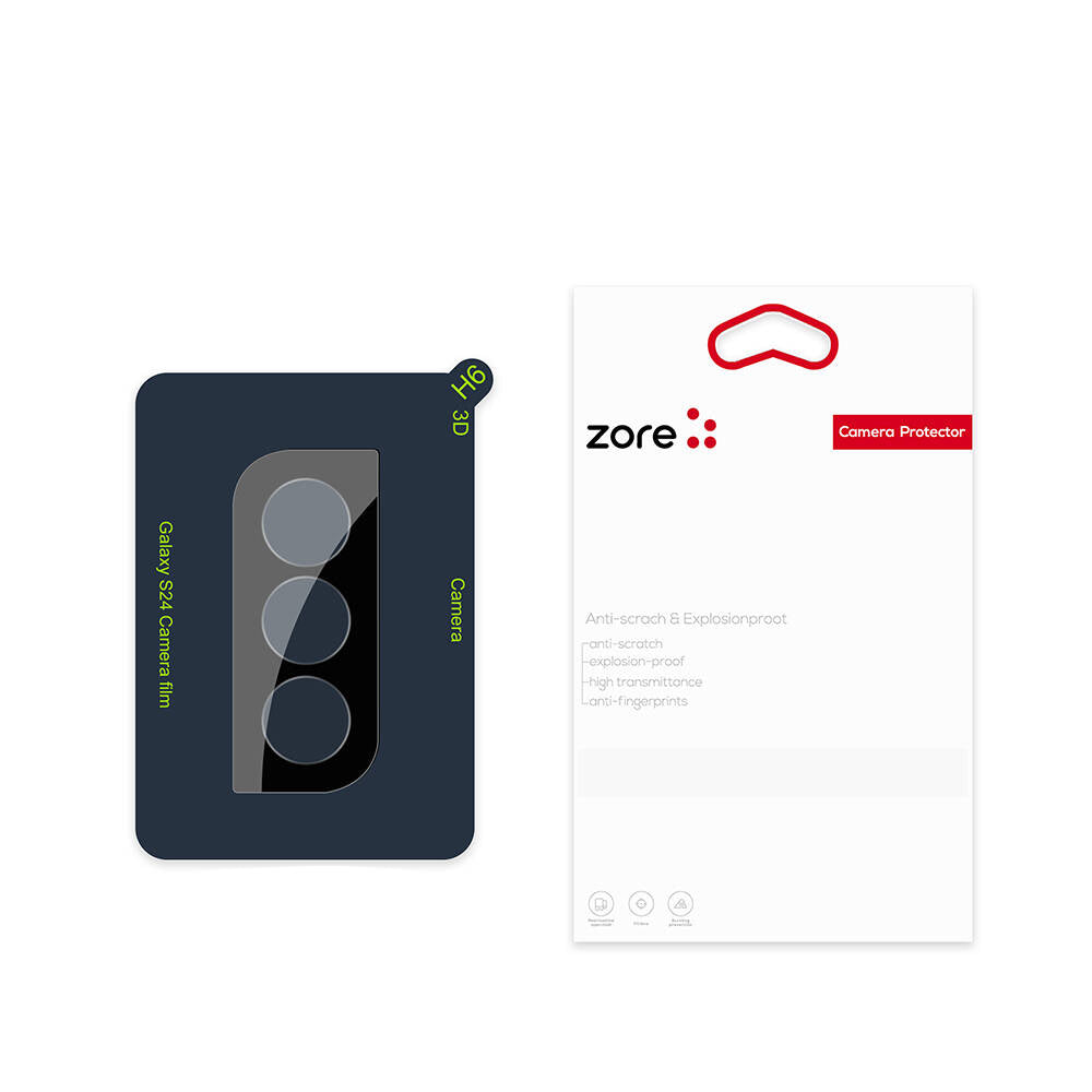 Galaxy S24 Zore 3D Kamera Camı Siyah