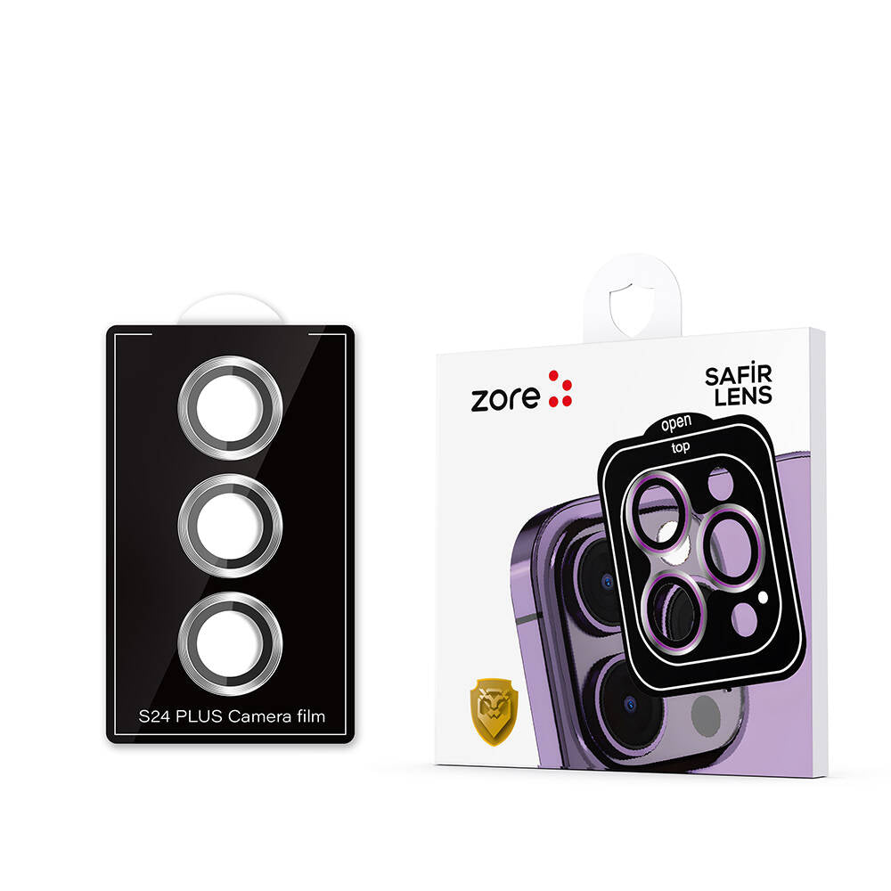 Galaxy S24 Zore Kamera Lens Koruyucu Cam Filmi Derin Mor