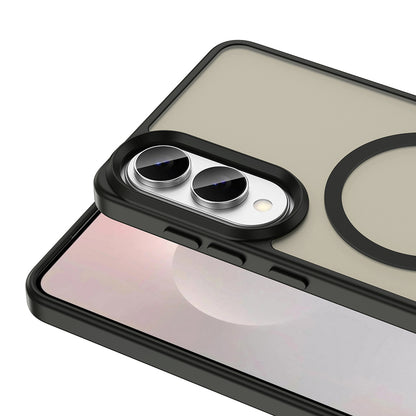 Galaxy S25 Edge Kılıf M-safe Şarj Özellikli Mat Arka Yüzey Zore Sio Kapak Koyu Yeşil