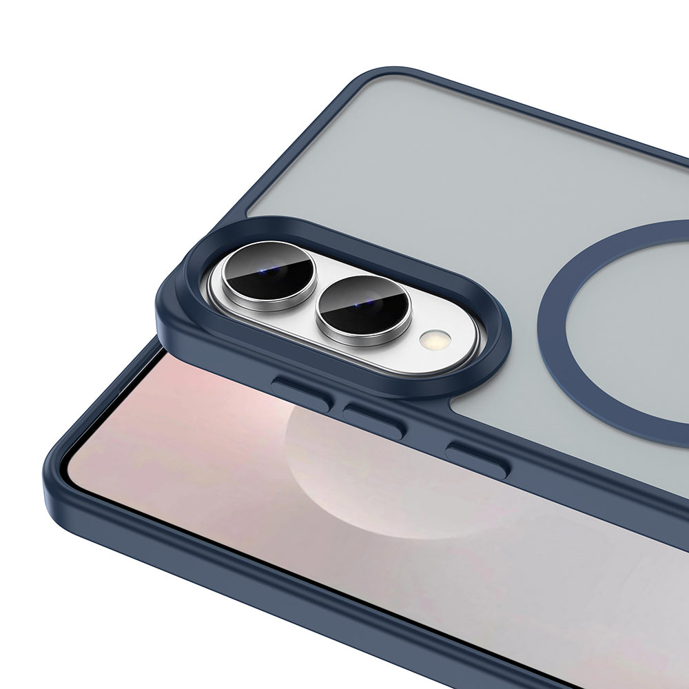 Galaxy S25 Edge Kılıf M-safe Şarj Özellikli Mat Arka Yüzey Zore Sio Kapak Gri