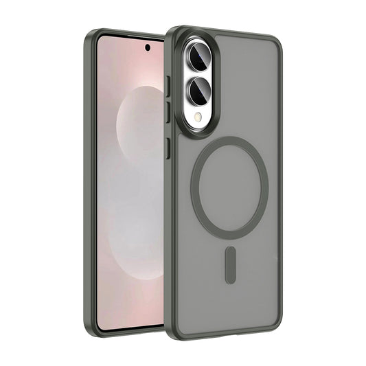 Galaxy S25 Edge Kılıf M-safe Şarj Özellikli Mat Arka Yüzey Zore Sio Kapak Gri