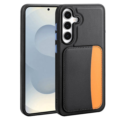 Galaxy S25 FE Kılıf Kartlıklı Zore X-Kart Silikon Kapak Kahverengi