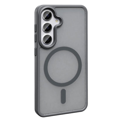 Galaxy S25 FE Kılıf M-safe Şarj Özellikli Mat Arka Yüzey Zore Sio Kapak Koyu Yeşil