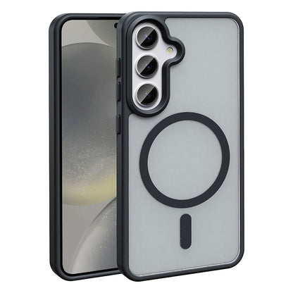 Galaxy S25 FE Kılıf M-safe Şarj Özellikli Mat Arka Yüzey Zore Sio Kapak Siyah