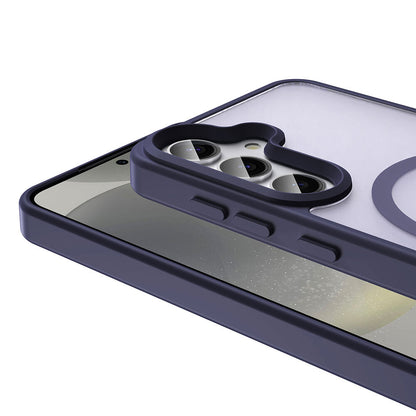 Galaxy S25 FE Kılıf M-safe Şarj Özellikli Mat Arka Yüzey Zore Sio Kapak Derin Mor