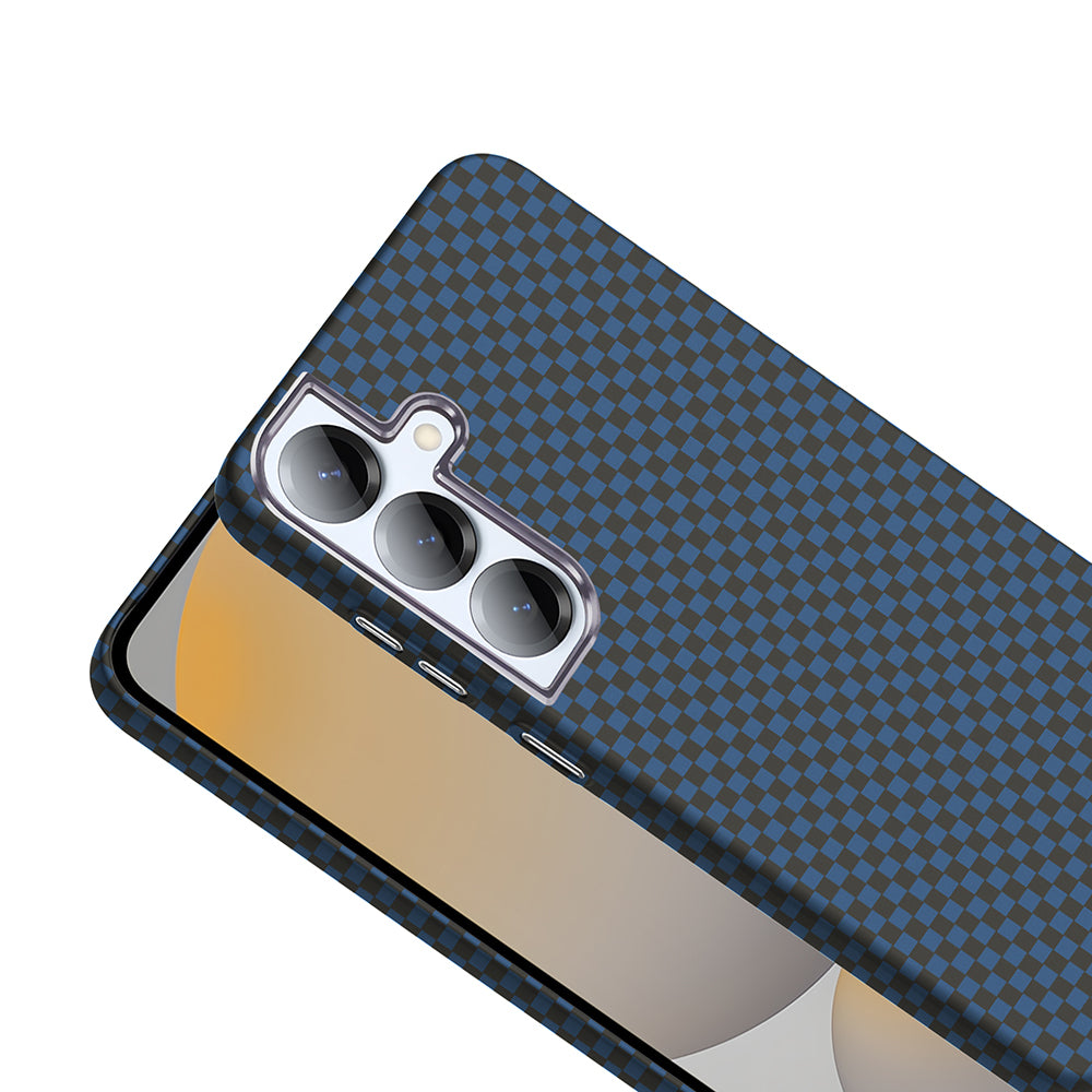 Galaxy S25 Kılıf M-safe Şarj Özellikli Karbon Fiber Görünümlü Zore Gros Kapak Siyah