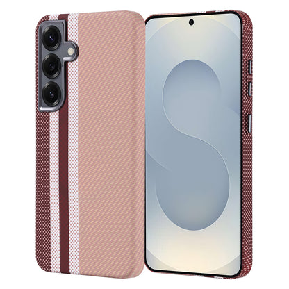 Galaxy S25 Kılıf M-safe Şarj Özellikli Karbon Fiber Görünümlü Zore Nekst Kapak Gold