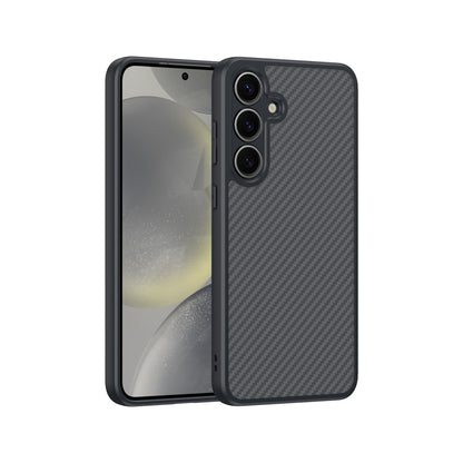 Galaxy S25 Kılıf M-safe Şarj Özellikli Karbon Fiber Tasarımlı Zore Elnino Kapak