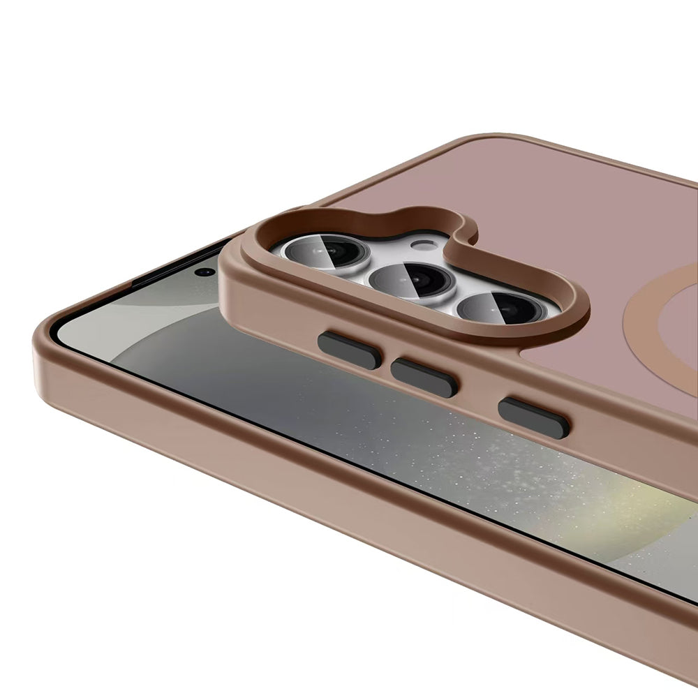 Galaxy S25 Kılıf M-safe Şarj Özellikli Mat Arka Yüzey Zore Sio Kapak Lacivert