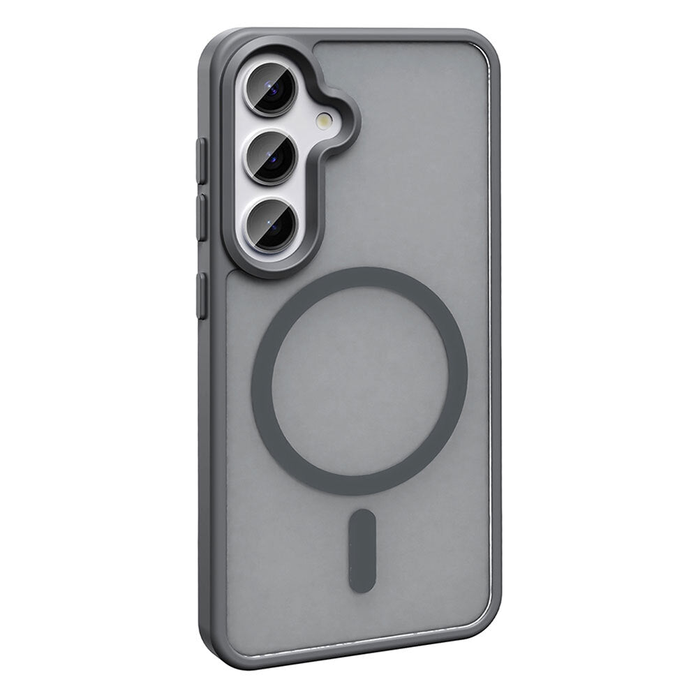 Galaxy S25 Plus Kılıf M-safe Şarj Özellikli Mat Arka Yüzey Zore Sio Kapak Lacivert