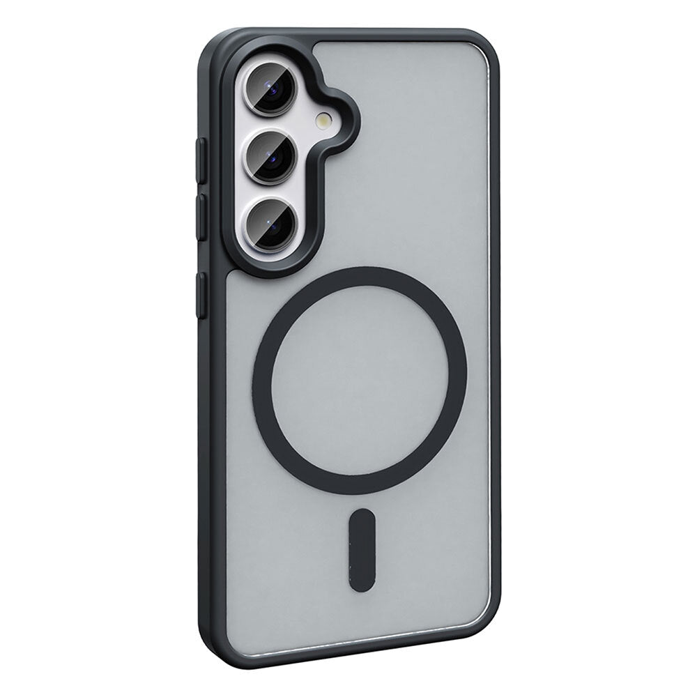 Galaxy S25 Plus Kılıf M-safe Şarj Özellikli Mat Arka Yüzey Zore Sio Kapak Lacivert