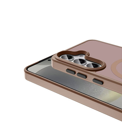 Galaxy S25 Plus Kılıf M-safe Şarj Özellikli Mat Arka Yüzey Zore Sio Kapak Siyah