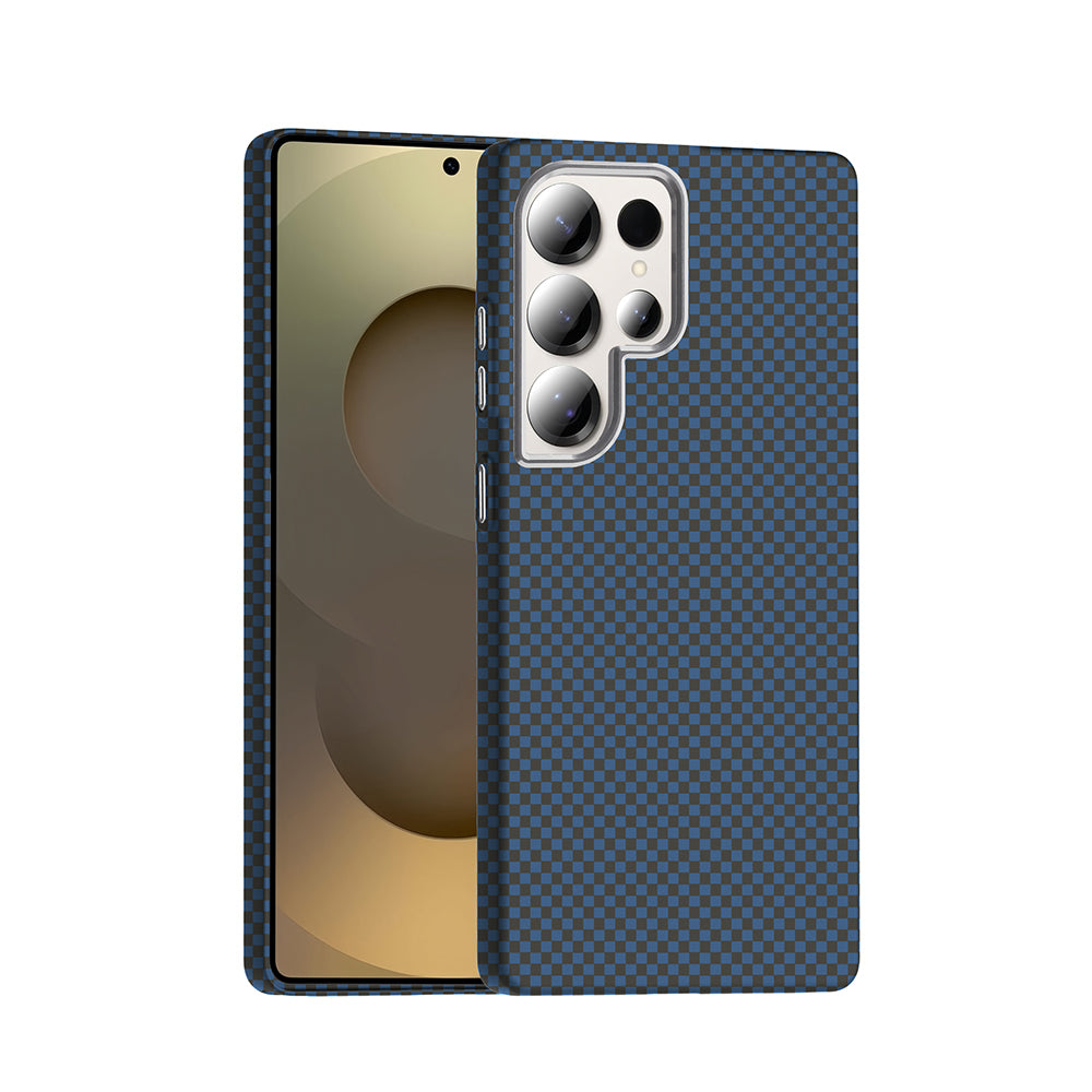 Galaxy S25 Ultra Kılıf M-safe Şarj Özellikli Karbon Fiber Görünümlü Zore Gros Kapak Siyah