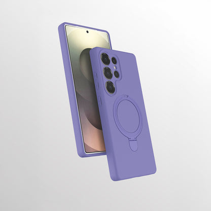 Galaxy S25 Ultra Kılıf M-safe Şarj Özellikli Standlı Zore Samara Kapak Desert Gold