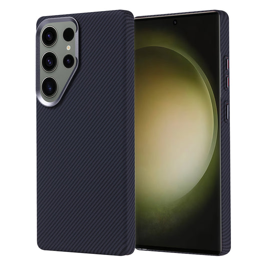 Galaxy S25 Ultra Kılıf M-safe Şarj Özellikli Karbon Fiber Görünümlü Zore Nekst Kapak Gold