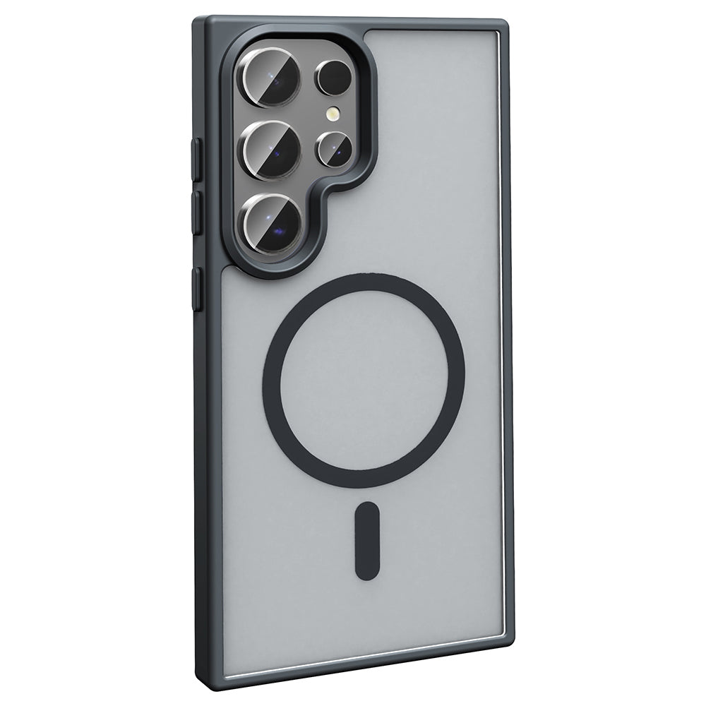 Galaxy S25 Ultra Kılıf M-safe Şarj Özellikli Mat Arka Yüzey Zore Sio Kapak Bej