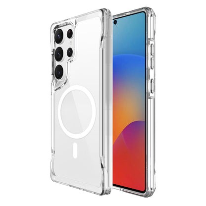 Galaxy S25 Ultra Kılıf Zore M-safe Şarj Özellikli T-Max M-safe Kapak Şeffaf