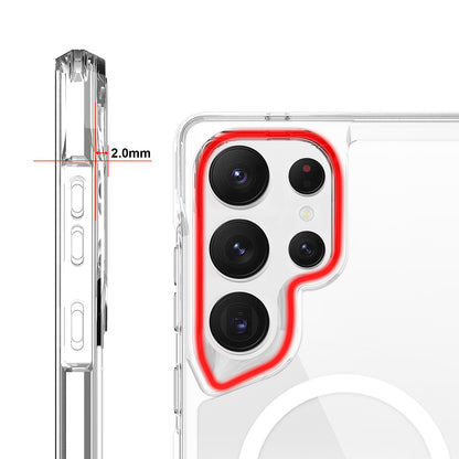 Galaxy S25 Ultra Kılıf Zore M-safe Şarj Özellikli T-Max M-safe Kapak Şeffaf