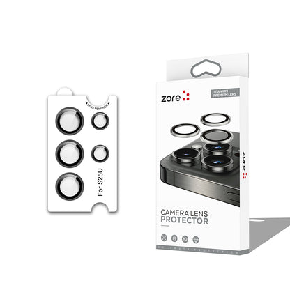 Galaxy S25 Ultra Zore CL-12 Premium Safir Parmak İzi Bırakmayan Anti-Reflective Kamera Lens Koruyucu Gri
