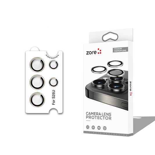 Galaxy S25 Ultra Zore CL-12 Premium Safir Parmak İzi Bırakmayan Anti-Reflective Kamera Lens Koruyucu Gri