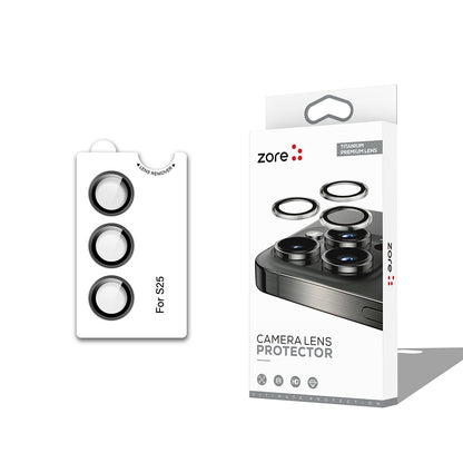 Galaxy S25 Zore CL-12 Premium Safir Parmak İzi Bırakmayan Anti-Reflective Kamera Lens Koruyucu Gümüş