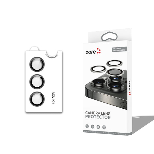 Galaxy S25 Zore CL-12 Premium Safir Parmak İzi Bırakmayan Anti-Reflective Kamera Lens Koruyucu Gümüş