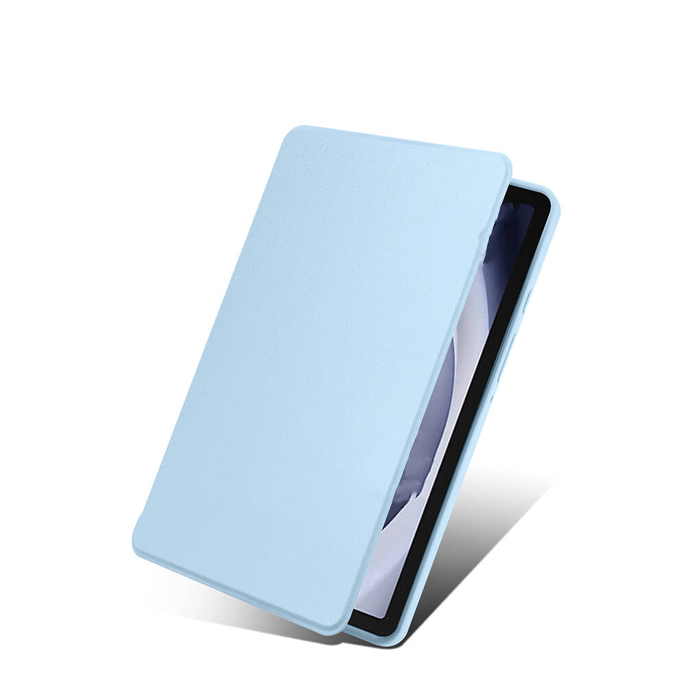 Galaxy Tab A9 Kılıf Zore Termik Kalem Bölmeli Dönebilen Standlı Kılıf Lacivert