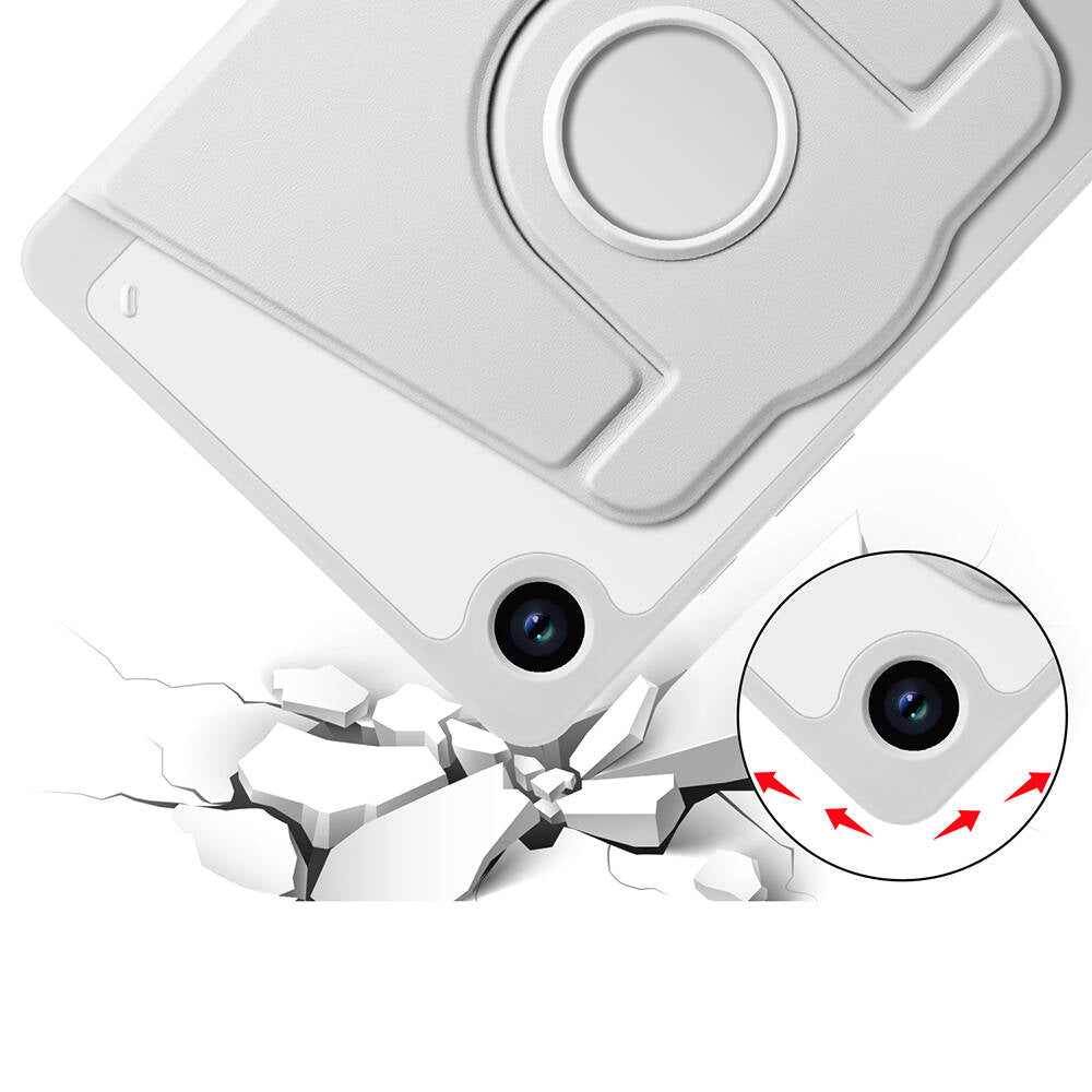 Galaxy Tab A9 Kılıf Zore Termik Kalem Bölmeli Dönebilen Standlı Kılıf Açık Yeşil