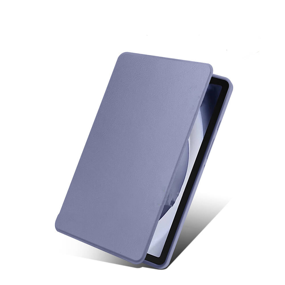 Galaxy Tab A9 Kılıf Zore Termik Kalem Bölmeli Dönebilen Standlı Kılıf Lacivert
