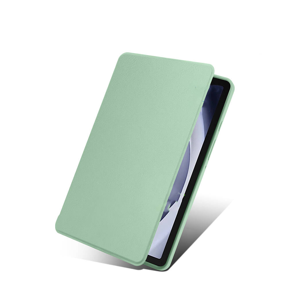 Galaxy Tab A9 Kılıf Zore Termik Kalem Bölmeli Dönebilen Standlı Kılıf Lavendery Gray