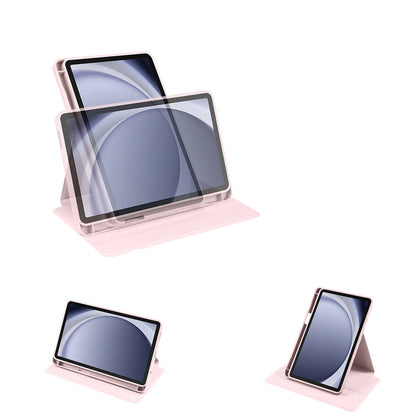 Galaxy Tab A9 Kılıf Zore Termik Kalem Bölmeli Dönebilen Standlı Kılıf Siyah