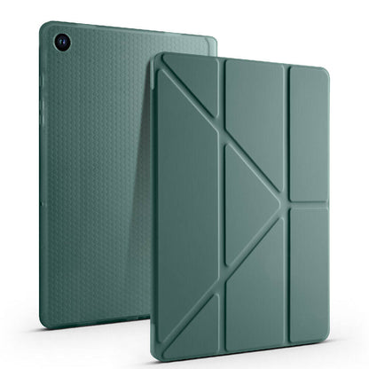 Galaxy Tab A9 Kılıf Zore Tri Folding Kalem Bölmeli Standlı Kılıf Mor