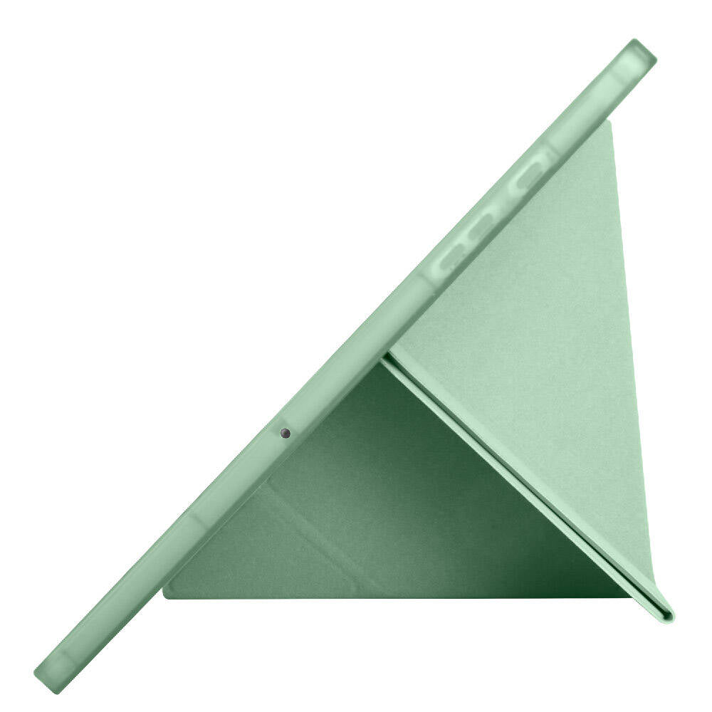 Galaxy Tab A9 Kılıf Zore Tri Folding Kalem Bölmeli Standlı Kılıf Yeşil