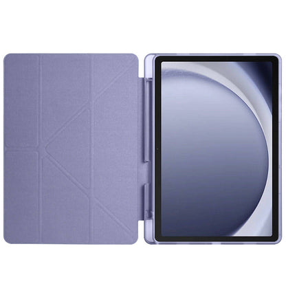 Galaxy Tab A9 Kılıf Zore Tri Folding Kalem Bölmeli Standlı Kılıf Koyu Yeşil