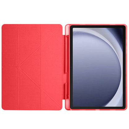 Galaxy Tab A9 Kılıf Zore Tri Folding Kalem Bölmeli Standlı Kılıf Yeşil