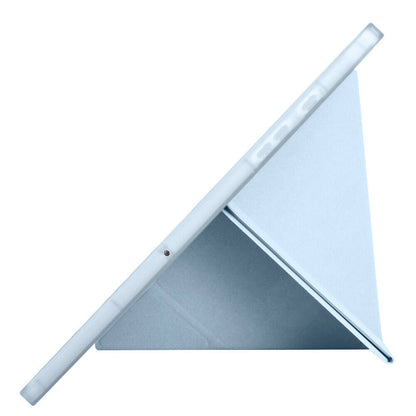 Galaxy Tab A9 Kılıf Zore Tri Folding Kalem Bölmeli Standlı Kılıf Mavi