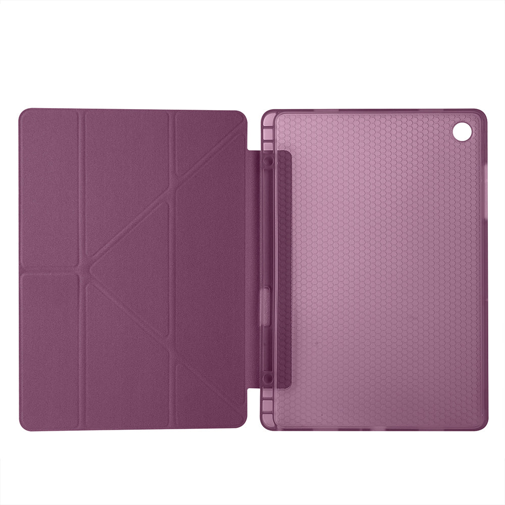 Galaxy Tab A9 Kılıf Zore Tri Folding Kalem Bölmeli Standlı Kılıf
