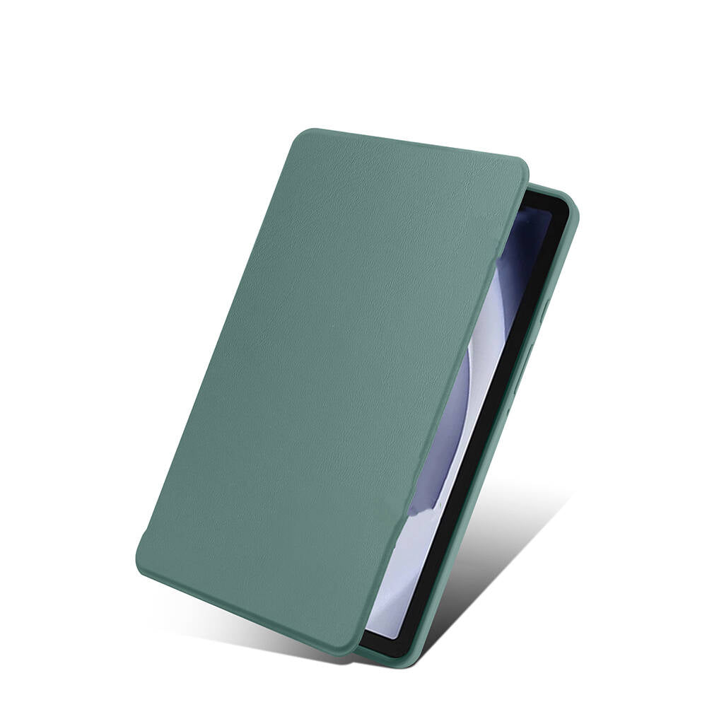 Galaxy Tab A9 Plus Kılıf Zore Termik Kalem Bölmeli Dönebilen Standlı Kılıf Koyu Yeşil
