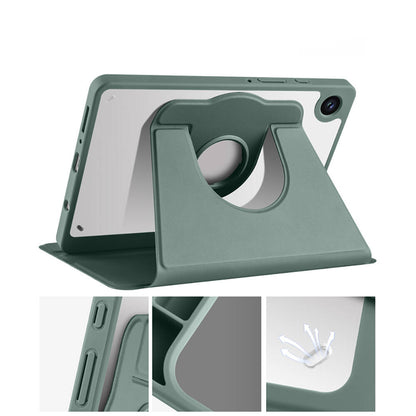 Galaxy Tab A9 Plus Kılıf Zore Termik Kalem Bölmeli Dönebilen Standlı Kılıf Pembe