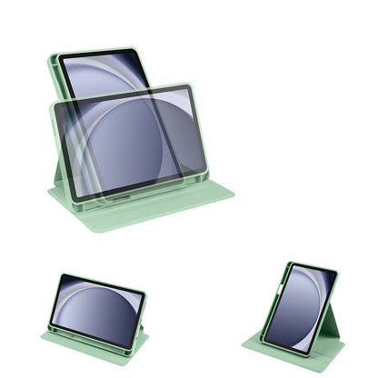 Galaxy Tab A9 Plus Kılıf Zore Termik Kalem Bölmeli Dönebilen Standlı Kılıf Koyu Yeşil