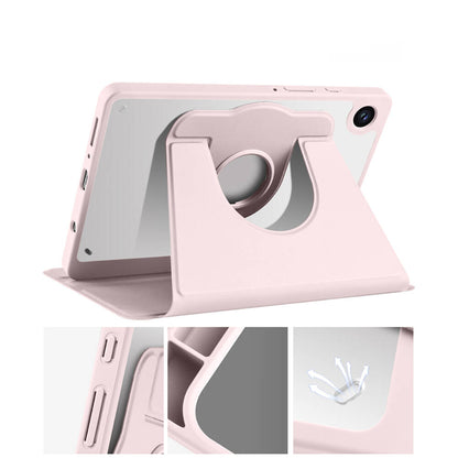 Galaxy Tab A9 Plus Kılıf Zore Termik Kalem Bölmeli Dönebilen Standlı Kılıf Lavendery Gray