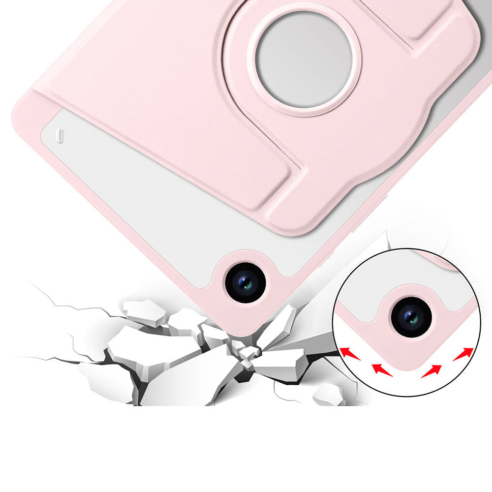 Galaxy Tab A9 Plus Kılıf Zore Termik Kalem Bölmeli Dönebilen Standlı Kılıf Lacivert