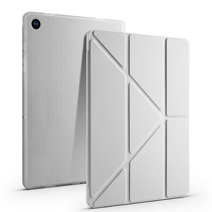 Galaxy Tab A9 Plus Kılıf Zore Tri Folding Kalem Bölmeli Standlı Kılıf Lila