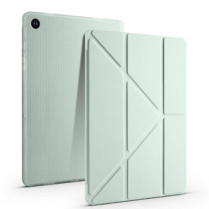 Galaxy Tab A9 Plus Kılıf Zore Tri Folding Kalem Bölmeli Standlı Kılıf Lila