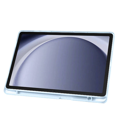 Galaxy Tab A9 Plus Kılıf Zore Tri Folding Kalem Bölmeli Standlı Kılıf Koyu Yeşil