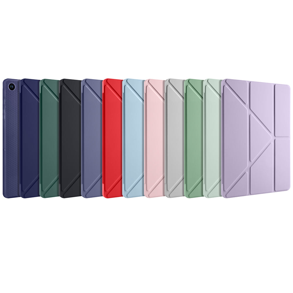 Galaxy Tab A9 Plus Kılıf Zore Tri Folding Kalem Bölmeli Standlı Kılıf Siyah