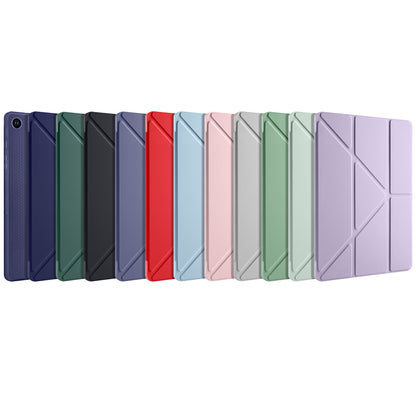 Galaxy Tab A9 Plus Kılıf Zore Tri Folding Kalem Bölmeli Standlı Kılıf Siyah